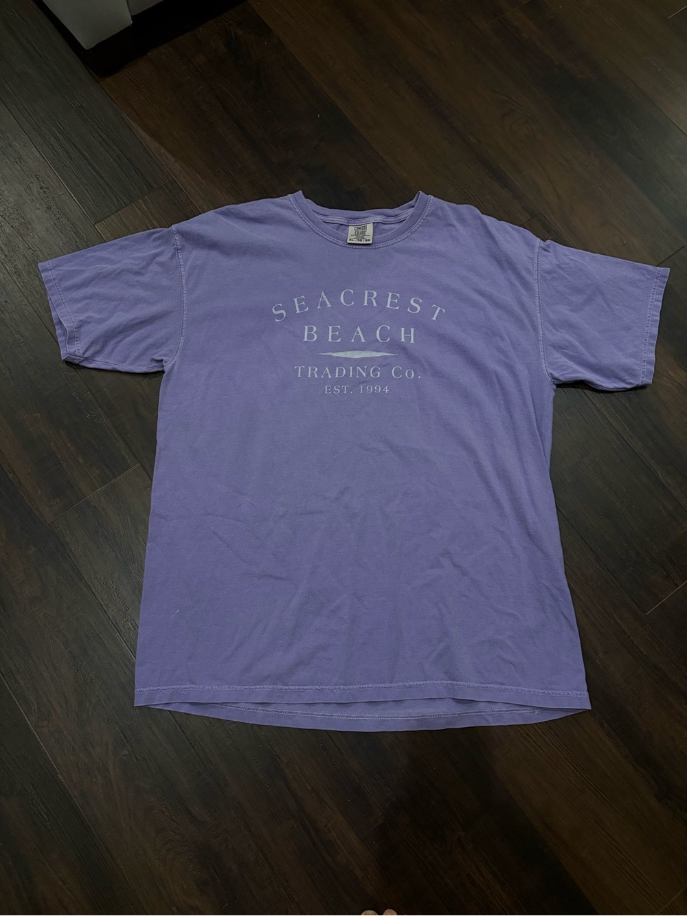 Comfort Colors Seacrest Beach Tee XL Purple Cotton Coastal Graphic